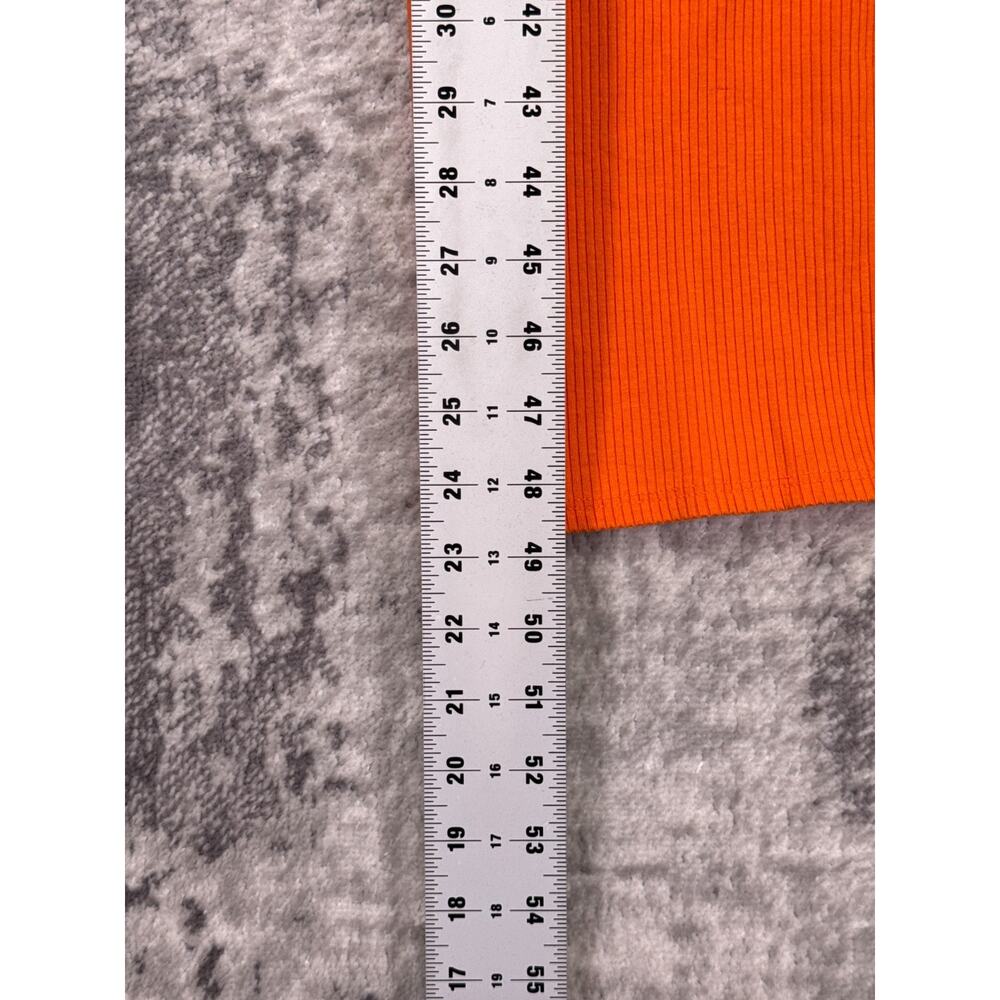 Reformation Lilou Dress Medium Womens Orange Knit Waist Cut Outs Midi - Picture 4 of 8